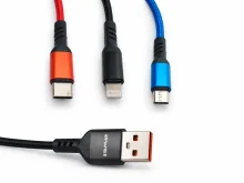 Кабель для зарядки AWEI CL-971 3 в 1 USB – Type-C / Lightning / Micro USB 2.4A 1.2 м