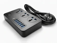Удлинитель 2 сетра на 3 розетки и 6 USB,  16 А