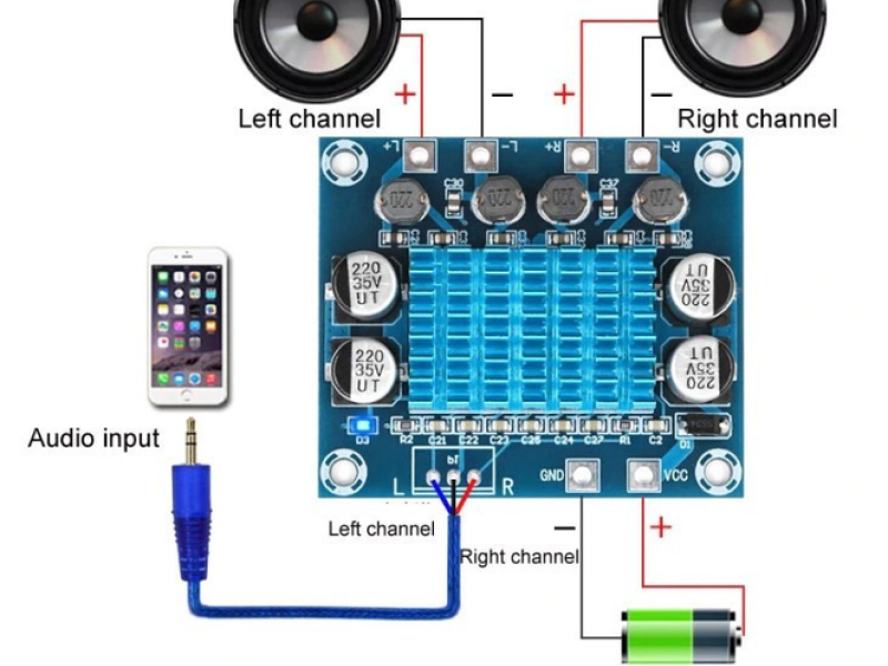 Аудиоусилитель XH-A232 на TPA3110 — 2×15 Вт, питание 8–26 В