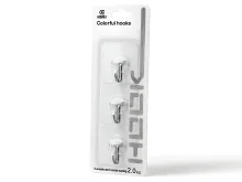 Самоклеящиеся крючки прозрачные квадратные 3 шт на липучке – без сверления, для ванной и кухни | RIZNEVDIM