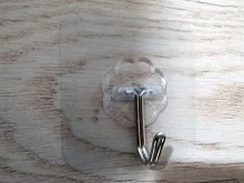 Самоклеючі гачки прозорі квадратні 3 шт на липучці – без свердління, для ванної та кухні | RIZNEVDIM