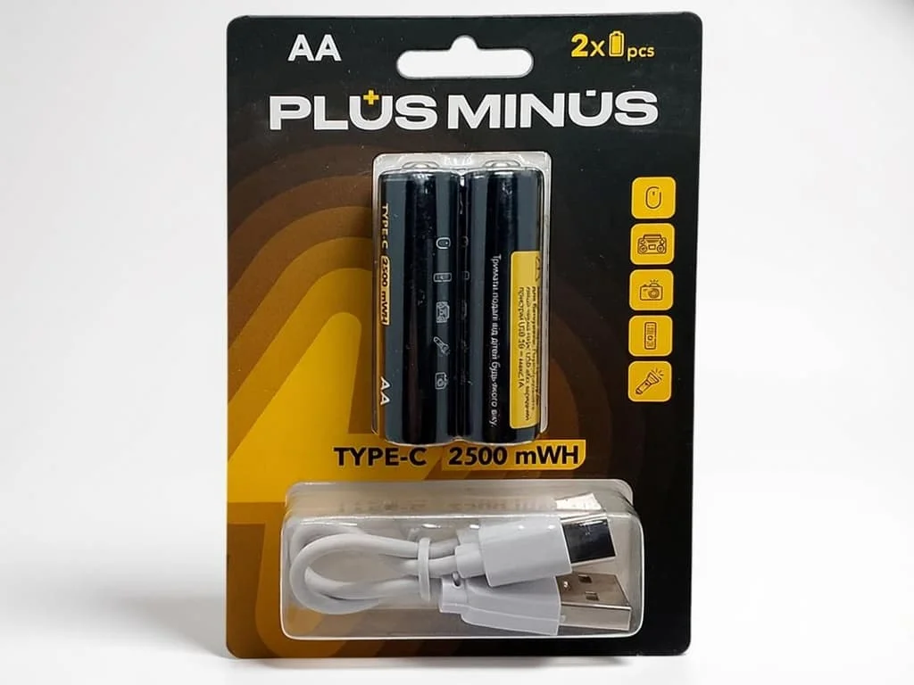 Акумуляторні батарейки AA 2500mAh 2 шт – пальчикові акумулятори Ni-MH 1.2V для фотоапаратів, іграшок та мишок | RIZNEVDIM