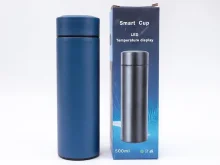 Умный термос 0.5 л с индикатором температуры, ситечком и сенсорным дисплеем — держит тепло 12 часов