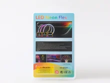 Лента силіконова LED NEON жовта 5 м з блоком живлення (12V–220V)