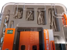 Набір саморізів і дюбелів Werckmann 55 елементів із шаблоном для прихованого кріплення