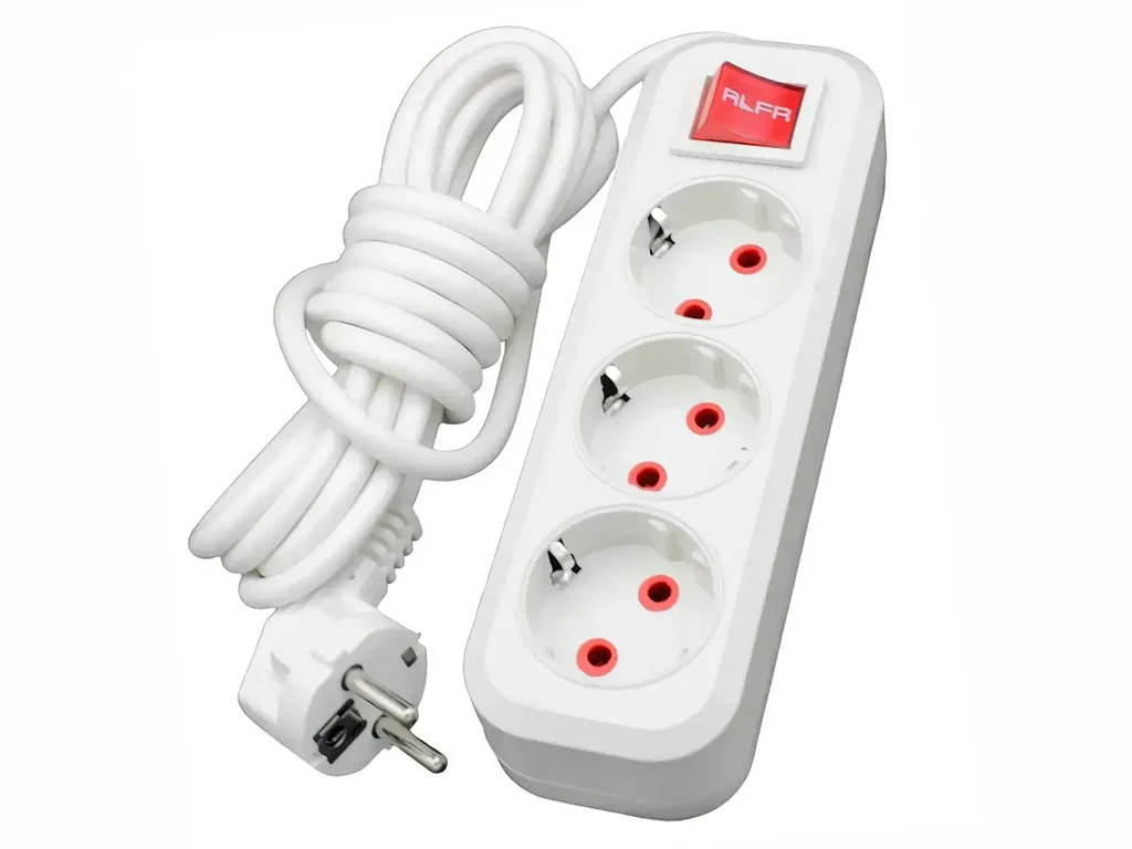 Подовжувач‑фільтр RLFR 16А, 3 розетки, 3 метри, з вимикачем»