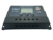 Контролер заряду сонячної панелі DP-520A 20A (12/24В, PWM, дисплей, USB)