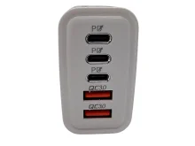 Адаптер (зарядка) на 5 пристроїв одночасно (3×Type‑C + 2×USB).