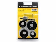 40739 Кільцеві пилки по дереву з вуглецю. сталі 6шт на наб.(3,2-3,8-4,4-5,4)см №KS-6-1 (100)