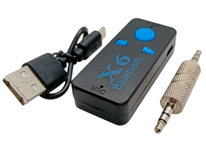 Bluetooth ресивер BT-X6 для колонок и авто | Беспроводной AUX адаптер