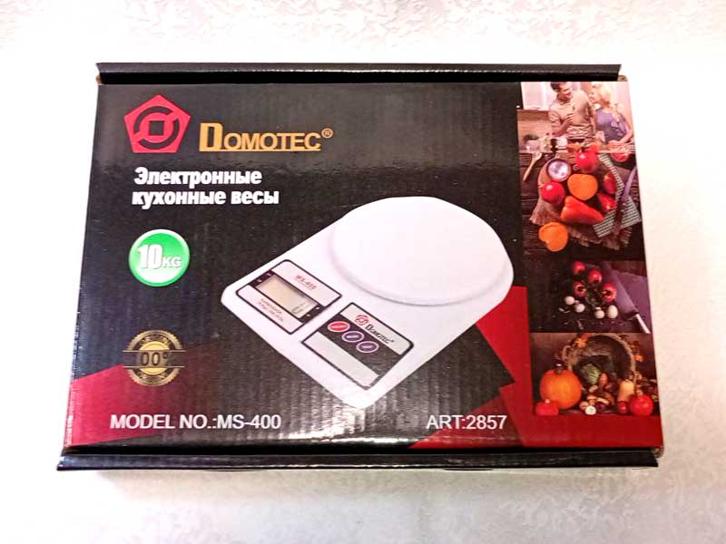 Кухонні ваги Domotec MS-400 до 10 кг | Електронні ваги для кухні з точністю 1 г