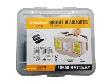 Налобный фонарь на аккумуляторе 18650 HC 617 COB с сенсором и режимом RED/BLUE WARNING