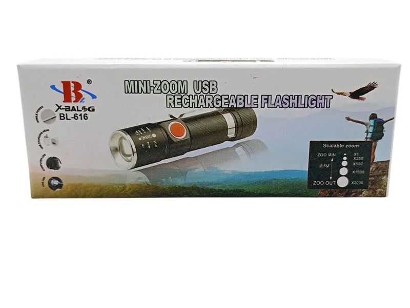 Фонарик BL 616 T6 с USB-зарядкой | Купить фонарик с зарядкой от USB