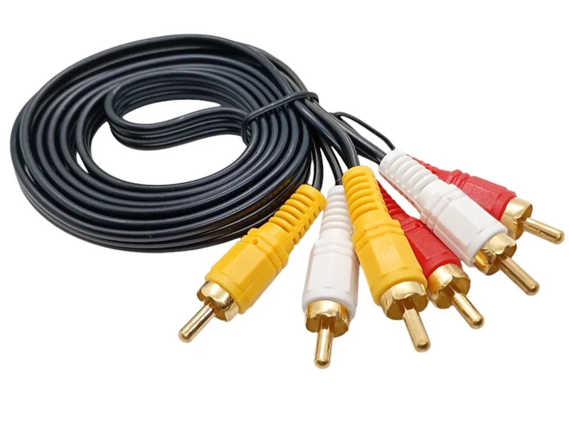 Шнур 3R–3R (тюльпан) 1.2 м — аудіо-відео кабель RCA для техніки