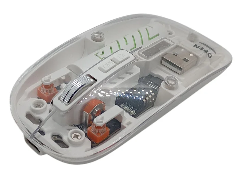 Купити бездротову мишку в прозорому корпусі Bluetooth 5.0 | Акумуляторна миша Type‑C